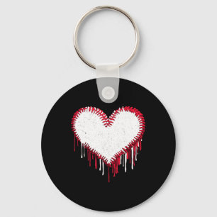 Cute Game Day Sell Softll Heart Funny Sport Player Key Ring