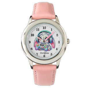 Cute gamer bunny add name                  watch