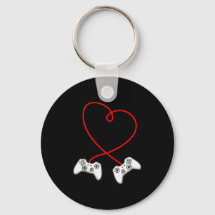 Cute Gamer Valentines Love Funny Video Games Match Key Ring