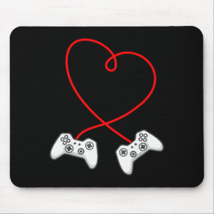 Cute Gamer Valentines Love Funny Video Games Match Mouse Mat