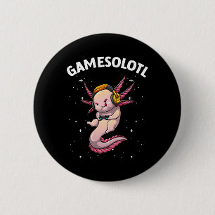 Cute Gaming Art For Men Women Kids Video Game Axol 6 Cm Round Badge
