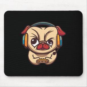 Cute Gaming Dog Video Game Pc Computer Video Game Mouse Mat