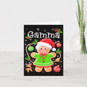 Cute Gamma Gingerbread Family Matching Christmas C Card