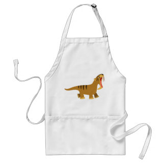 Cute Gaping Mouth Cartoon Thylacosmilus Apron