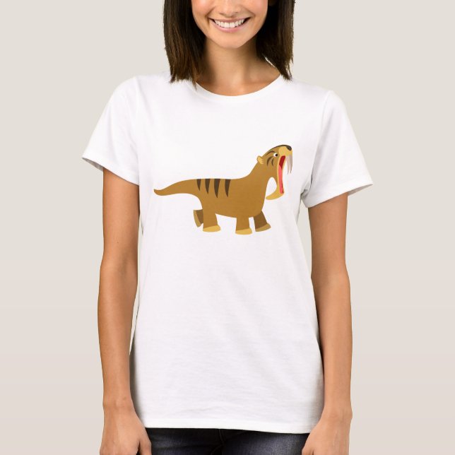 Cute Gaping Mouth Thylacosmilus Women T-Shirt (Front)