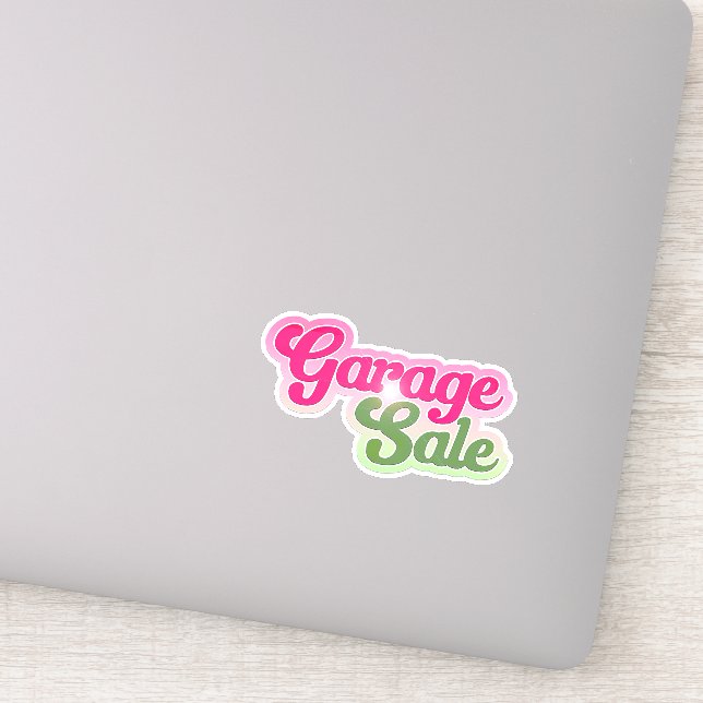 Cute Garage Sale Sticker (Detail)
