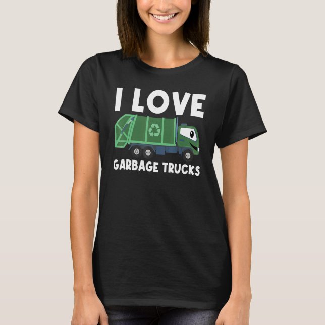 Cute Garbage Truck For Men Women Trash Truck   T-Shirt (Front)