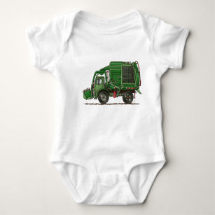Cute Garbage Truck Trash Truck Baby Bodysuit