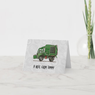 Cute Garbage Truck Trash Truck Card