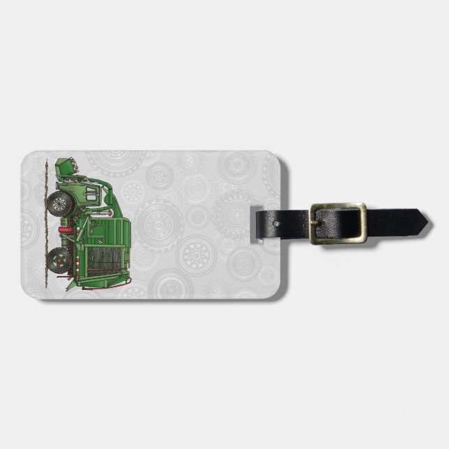Cute Garbage Truck Trash Truck Luggage Tag (Front Horizontal)