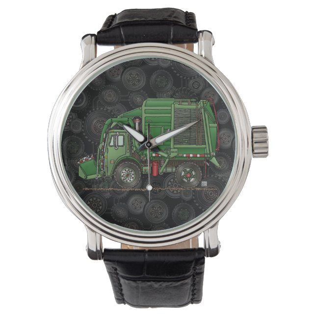 Cute Garbage Truck Trash Truck Watch (Front)
