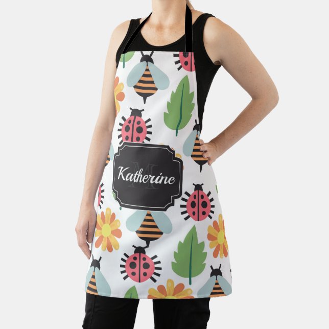 Cute Garden Animals Apron (Insitu)
