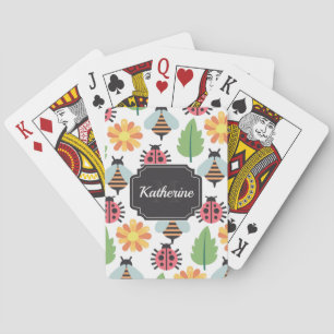 Cute Garden Animals Playing Cards