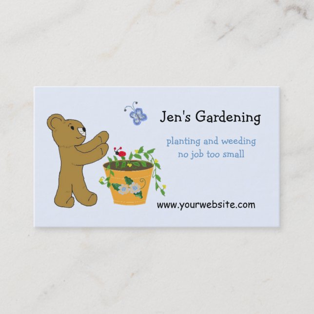 Cute Garden Business Design Card (Front)