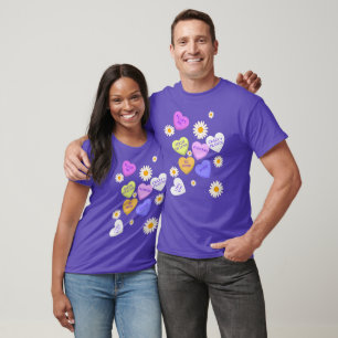 Cute Garden Conversation Hearts Valentine Shirt
