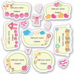 Cute Garden Elements colorful   Back to school