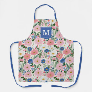 Cute Garden Flowers Kitchen Apron