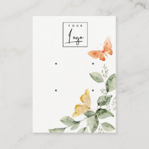 Cute Garden Foliage Butterflies 2 Earring Display Business Card