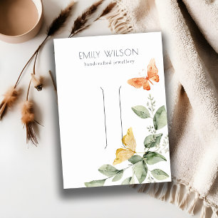 Cute Garden Foliage Butterflies Hair Clip Display Business Card