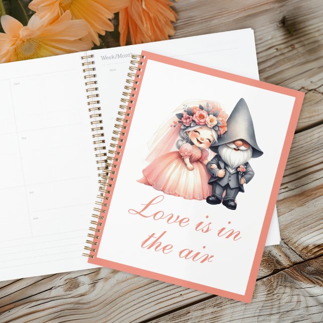 Cute Garden Gnome Rustic Wedding & Daily Organiser (Creator Uploaded)