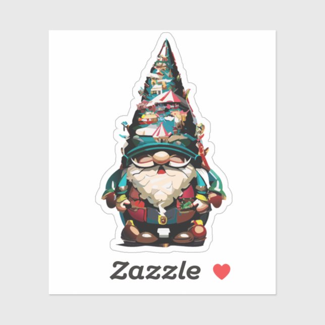 Cute Garden Gnome Sticker (Sheet)