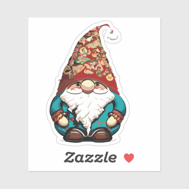 Cute Garden Gnome Sticker (Sheet)