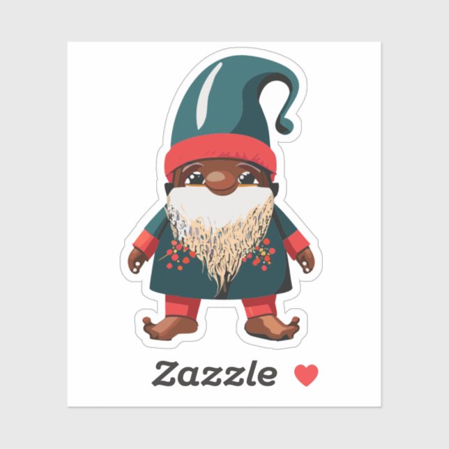 Cute Garden Gnome Sticker (Sheet)