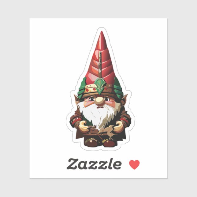 Cute Garden Gnome Sticker (Sheet)