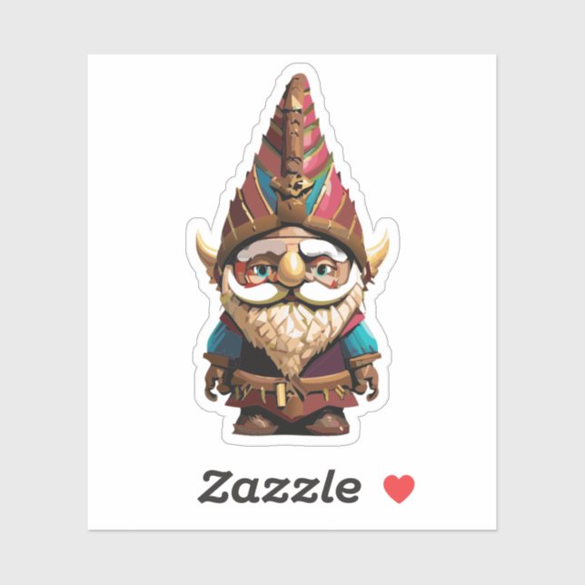 Cute Garden Gnome Sticker (Sheet)