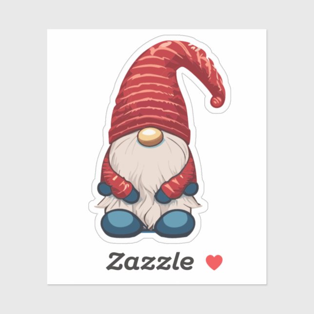 Cute Garden Gnome Sticker (Sheet)