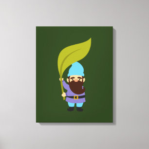 Cute garden gnomes fun canvas print