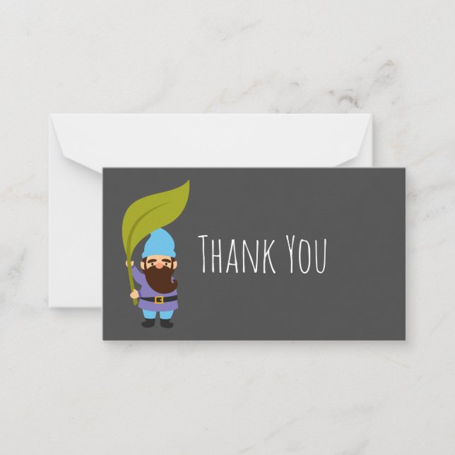 Cute garden gnomes fun card (Front)