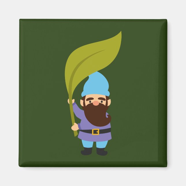 Cute garden gnomes fun magnet (Front)