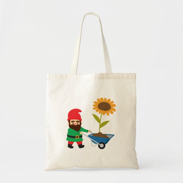 Cute garden gnomes fun tote bag (Front)