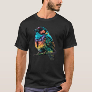 Cute Garden Hummingbird Colourful Finch T-Shirt