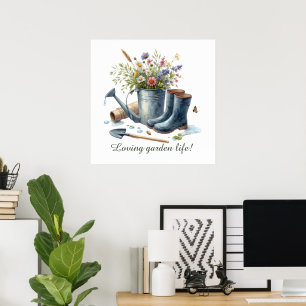 Cute Garden life customisable Poster
