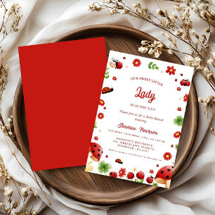 Cute Garden little bug baby shower Invitation