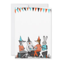 Cute Garden Party Animals Birthday Invitation