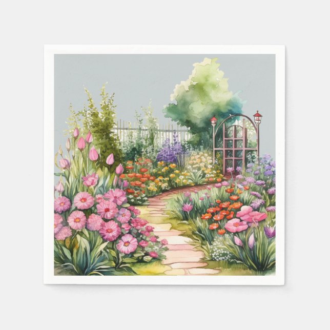 Cute Garden party lovers Napkin (Front)