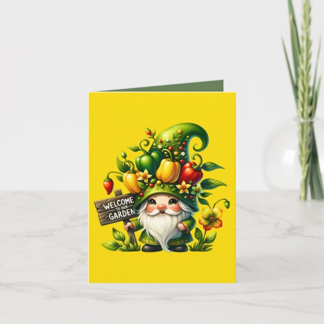 Cute Garden party welcome customisable Card (Front)