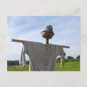 Cute Garden Scarecrow Nature Postcard