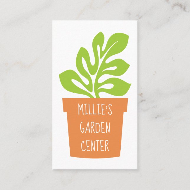 Cute Garden Shop Business Card (Front)