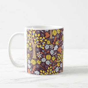 Cute garden vintage repeat seamless pattern. Apple Coffee Mug