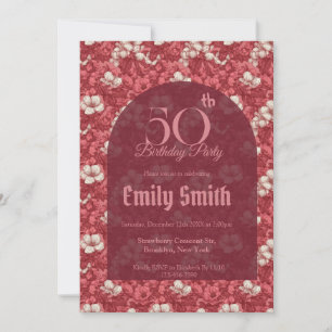 Cute Gardenias Charm Birthday Party Invitation