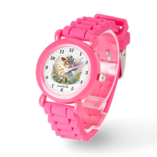 Cute Gardening girl add name Watch
