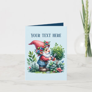 Cute Gardening gnome lovers add text  Card