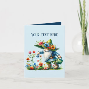 Cute Gardening gnome lovers add text  Card