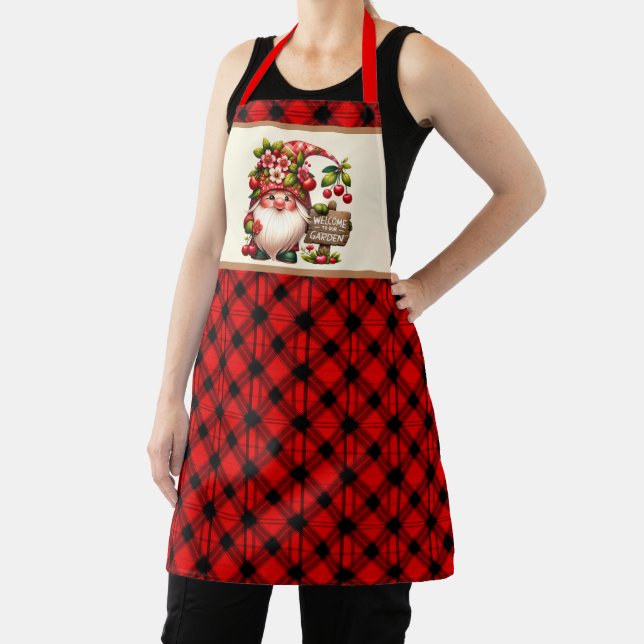Cute gardening gnome lovers apron (Insitu)