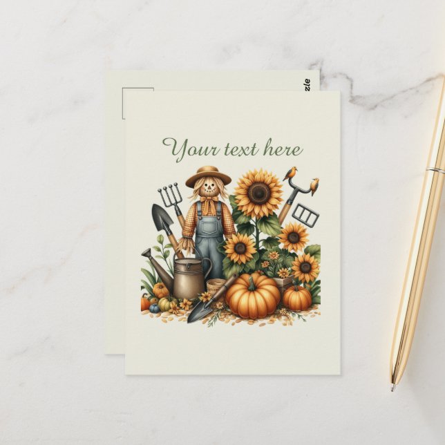 Cute gardening lovers customisable  postcard (Front/Back In Situ)