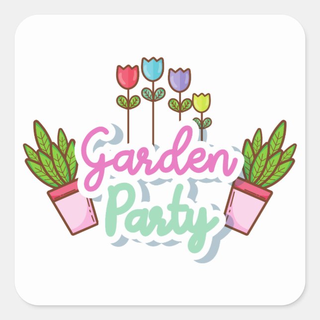 Cute Gardening Sticker | garden time (Front)